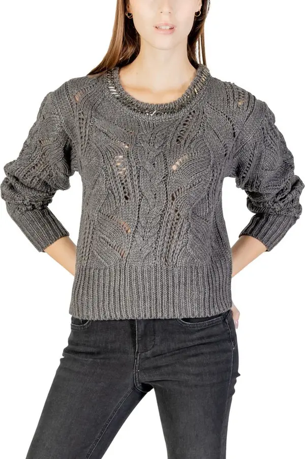 Gray Marabou Sweatshirt