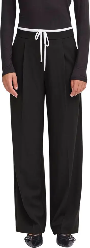 Black Polyester Pants