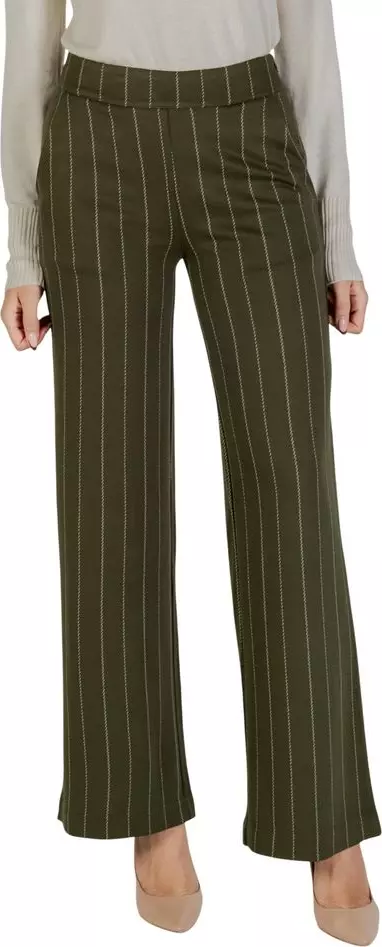 Bicolor Viscose Casual Pants