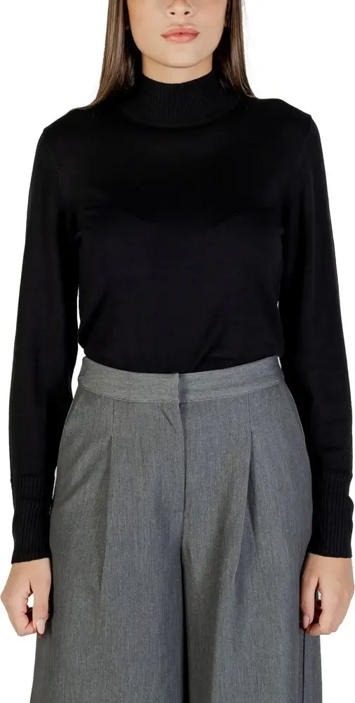 Black Viscose Turtleneck