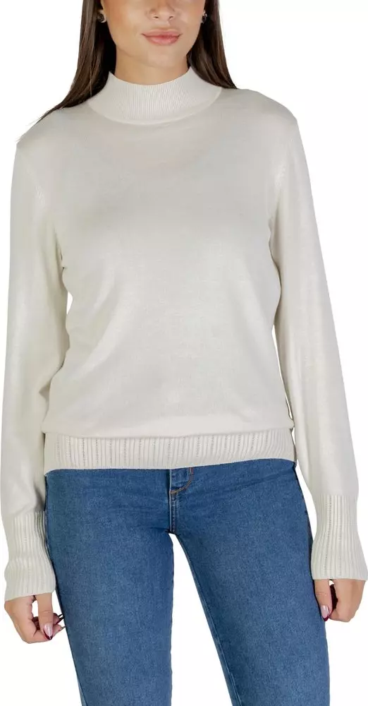 Beige Viscose Turtleneck