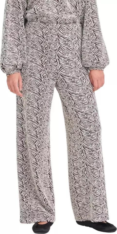 Brown Polyester Casual Pants