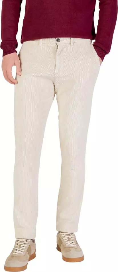 Beige Cotton Pants