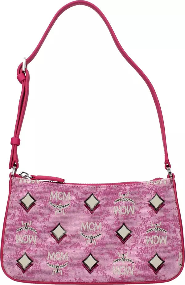 Pink Fabric Crossbody Bag