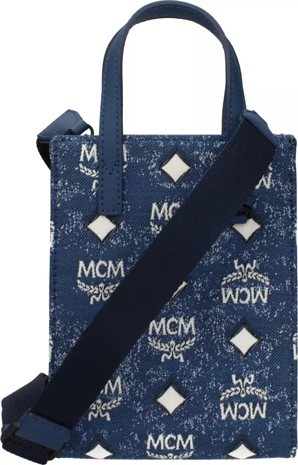 Blue Fabric Handbag