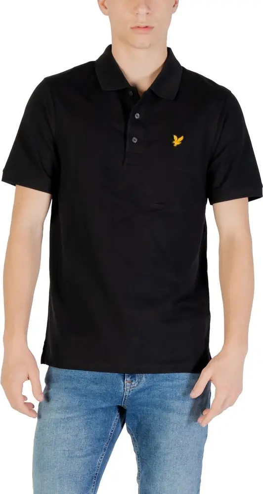 Black Cotton Polo Shirt