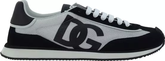 White Fabric Athletic Sneakers