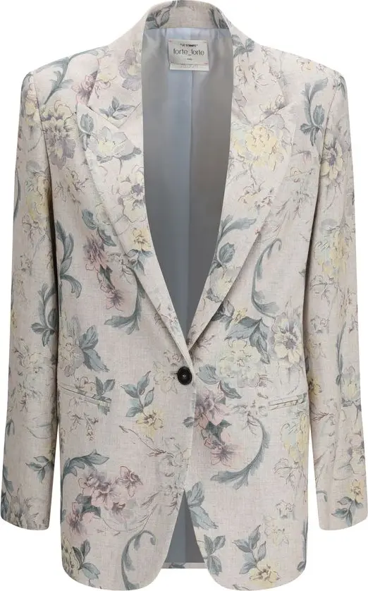 Multicolor Viscose Full-Length Jacket