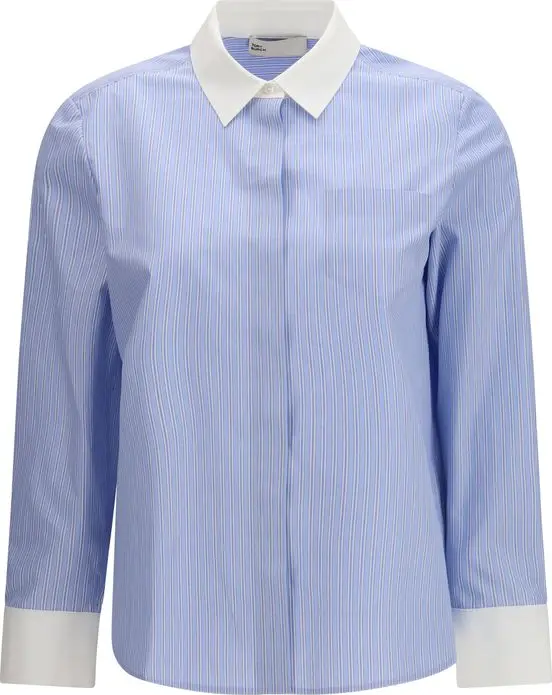 Blue Cotton Pattern Shirt