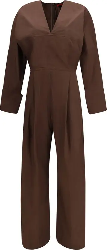 Brown Cotton Jumpsuit