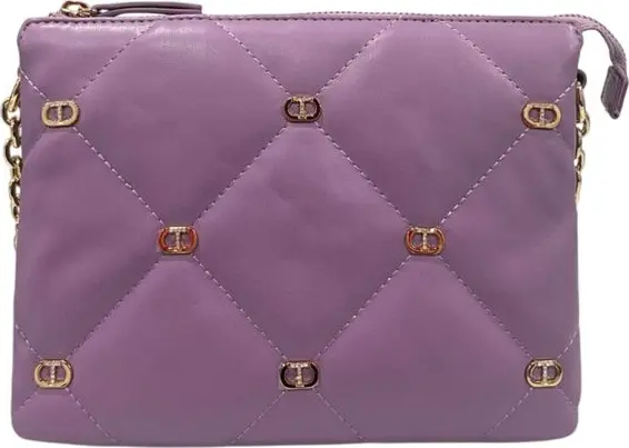 Purple Faux Leather Women Crossbody Bag