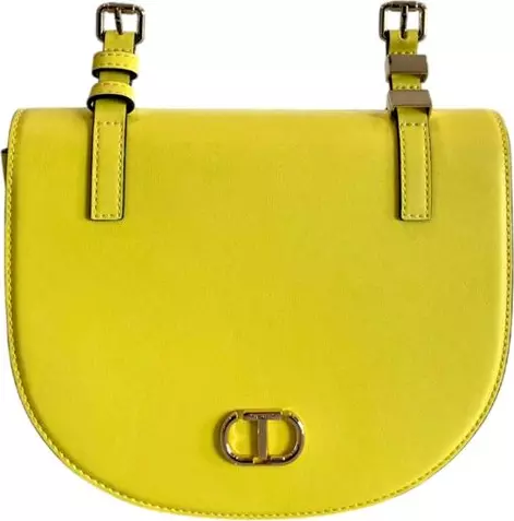Yellow PU Women Crossbody Bag