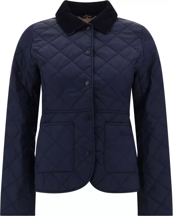 Blue Polyamide Full-Length Jacket