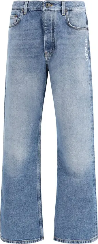 Blue Cotton Relaxed Fit Jeans