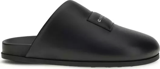 Black Calf Leather Bos Taurus Mules