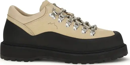Beige Calf Leather Bos Taurus Lace-Up Boots