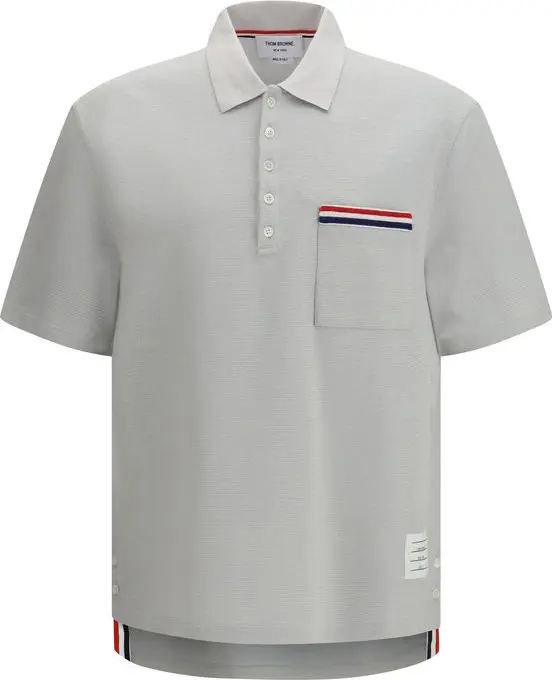 Gray Cotton Polo Shirt
