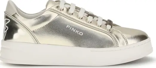 Gold Calf Leather Bos Taurus Platform Sneakers