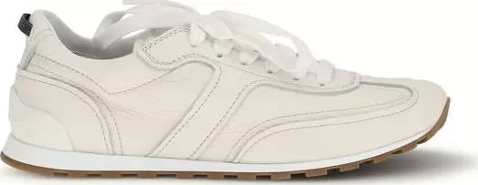 White Calf Leather Bos Taurus Low Top Sneakers