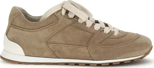 Beige Calf Leather Bos Taurus Low Top Sneakers