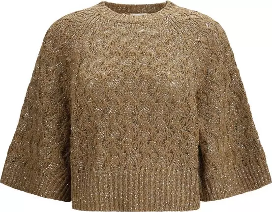 Beige Silk Sweatshirt
