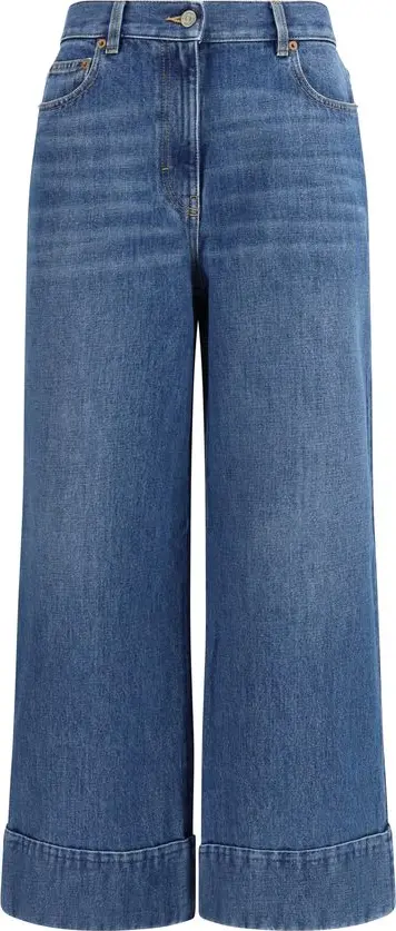 Blue Cotton Jeans Denim