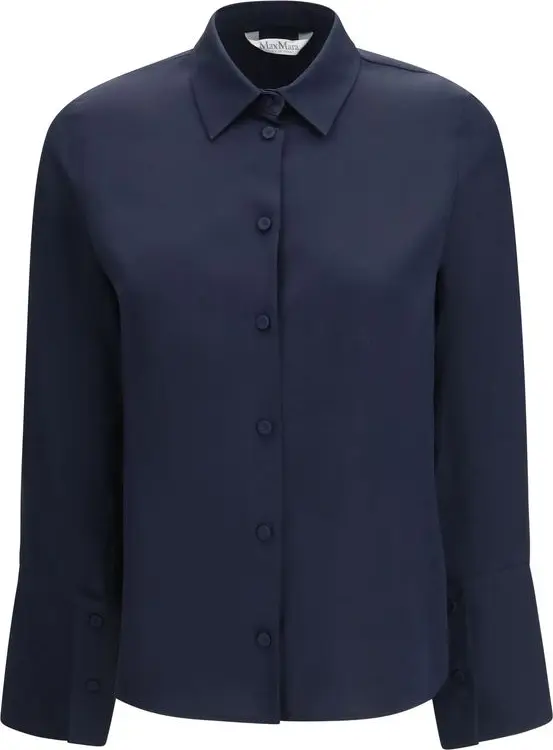 Blue Silk Shirt