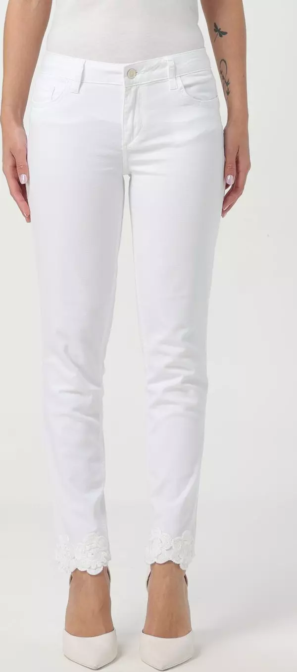 White Cotton Skinny Jeans