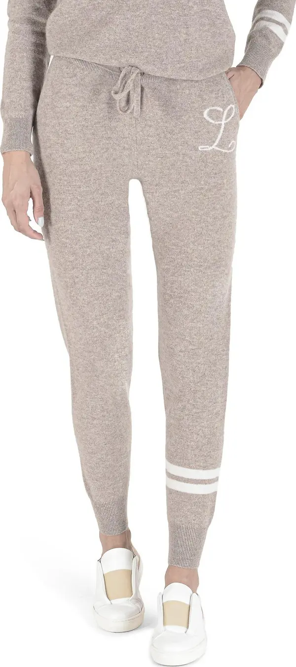Beige Cashmere Casual Pants
