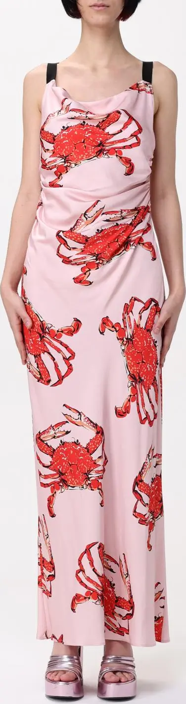 Multicolor Silk Casual Dress