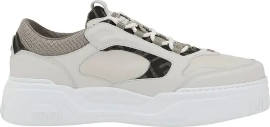 White Calf Leather Bos Taurus Low Top Sneakers