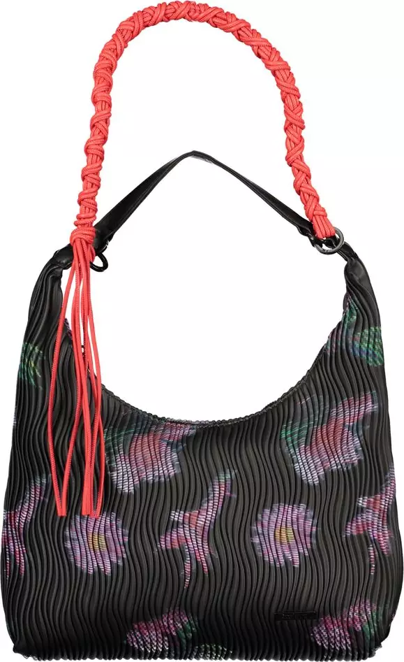 Nero Polyurethane Women Handbag