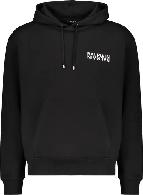 Black Cotton Hoodie