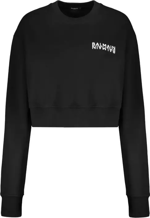 Black Cotton Sweatshirt