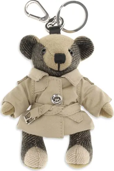 Beige Cashmere Keychain