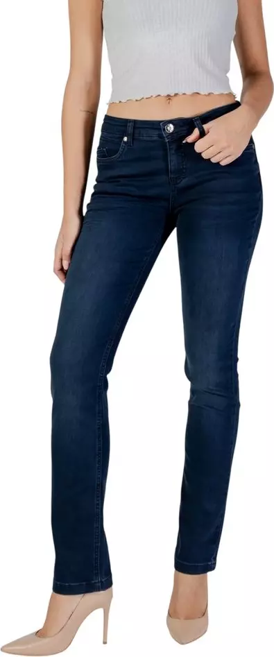 Blue Cotton Skinny Jeans