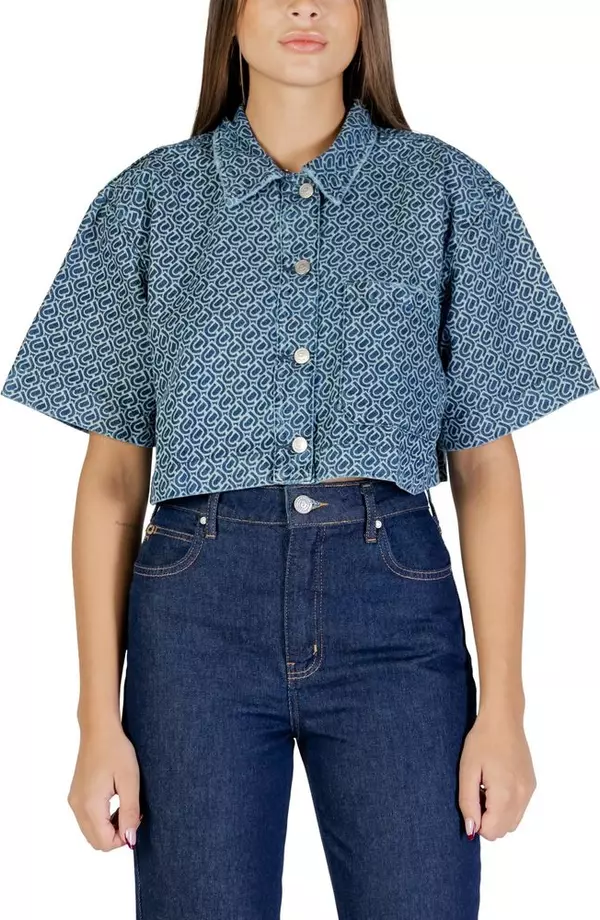Blue Cotton Shortsleeve Shirt