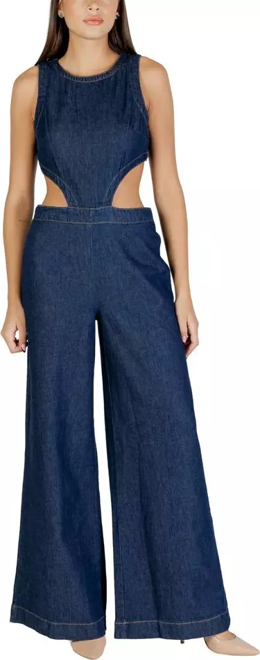 Blue Cotton Jumpsuit