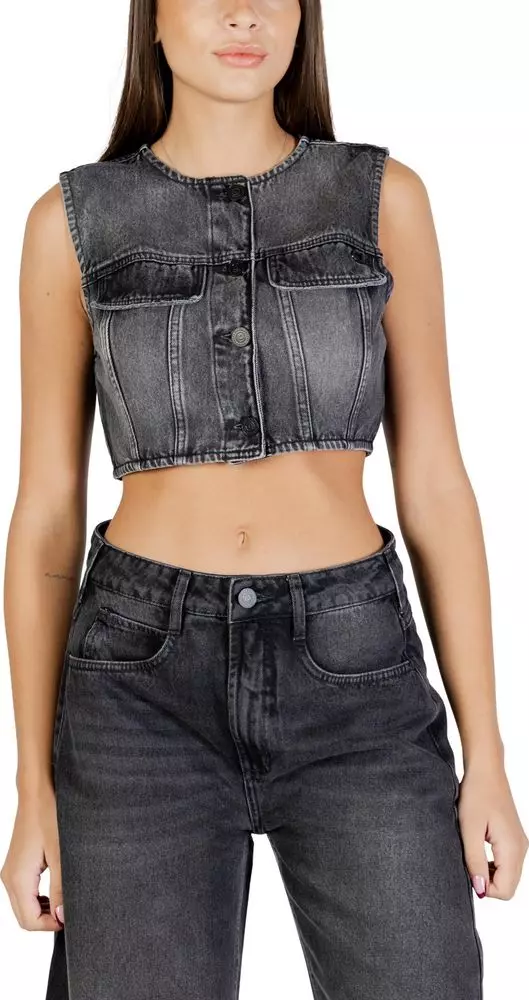 Black Cotton Waistcoat