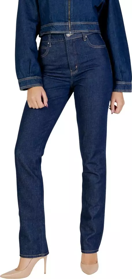 Blue Cotton Skinny Jeans