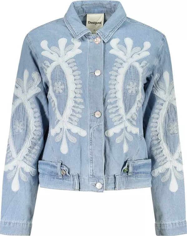 Azzurro Cotton Women Jacket
