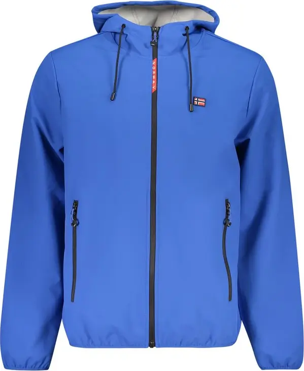 Blu Polyester Men's Jacket