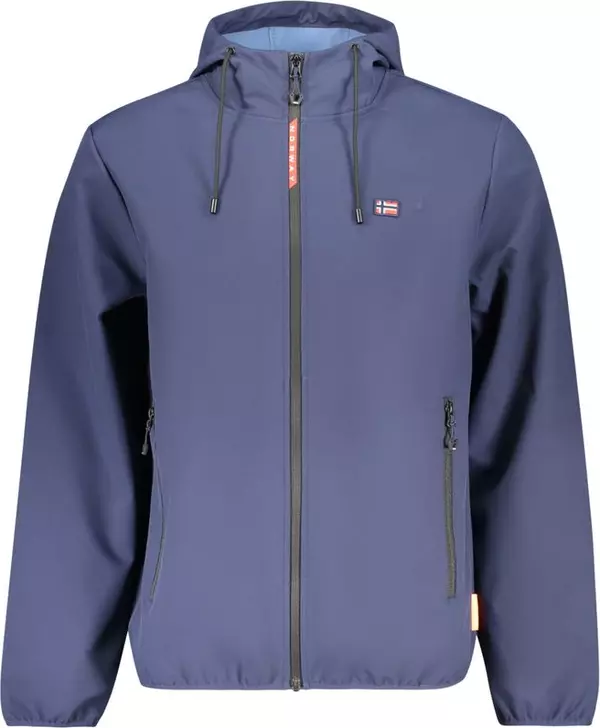 Blu Polyester Men's Jacket