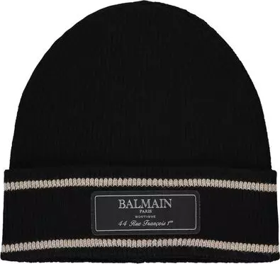 Black Merino Wool Beanie