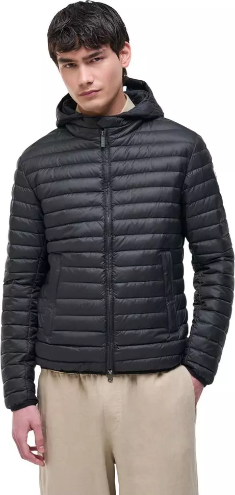 Black Polyamide Full-Length Jacket