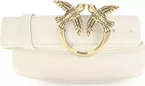 White Calf Leather Bos Taurus Regular Belt