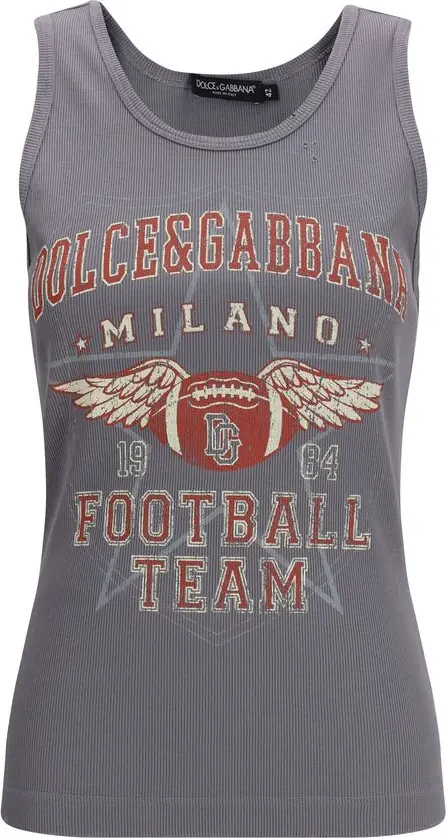 Gray Cotton Tank Tops