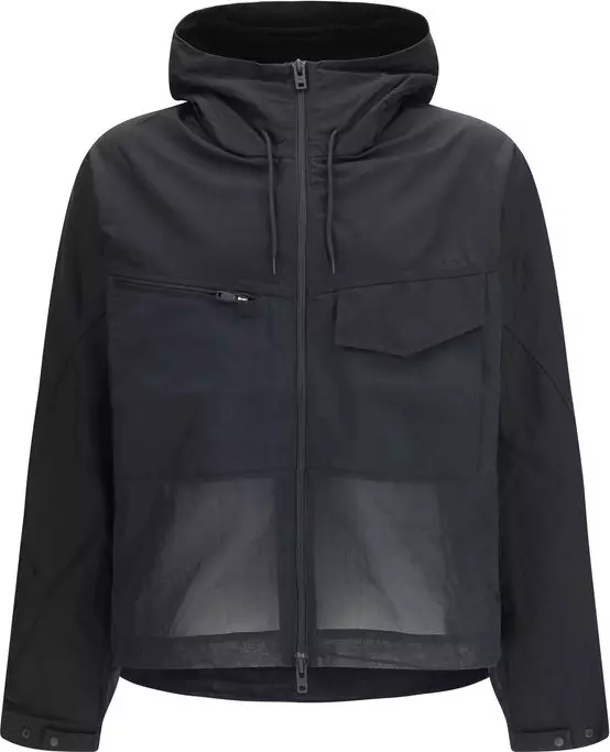 Black Cotton Shell Jacket
