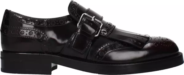 Red Leather Slip-On Loafers