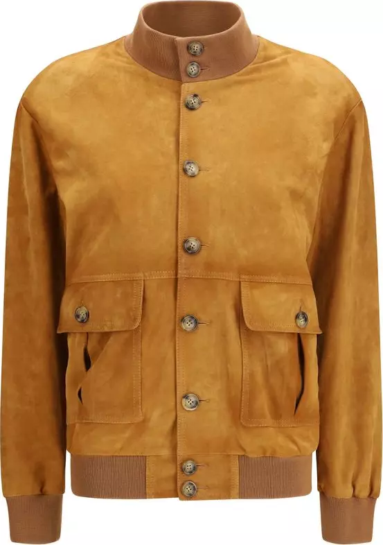 Brown Goatskin Bomber